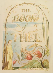 Le Livre de Thel, planche 2 (page de titre), 1789